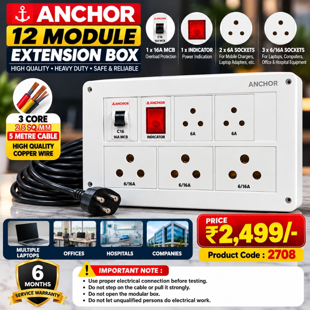 Anchor 12 Module Extension Box