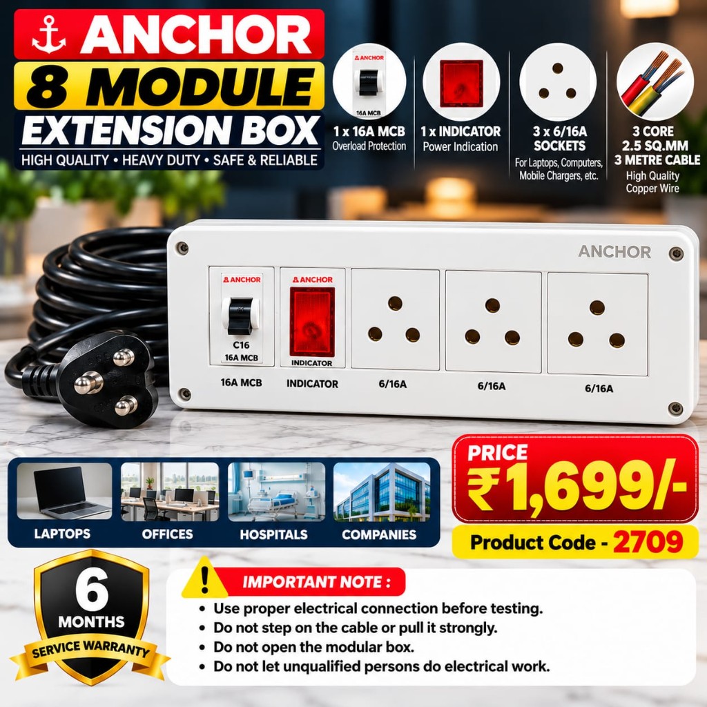 Anchor 8 Module Extension Box
